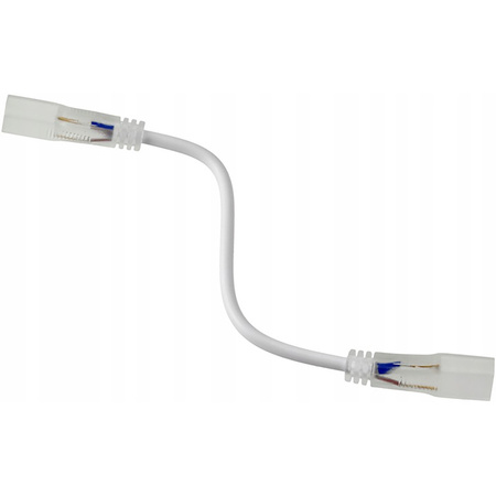 Dlouhý oboustranný konektor s vodičem pro LED pásky 230V 6W + vidlice