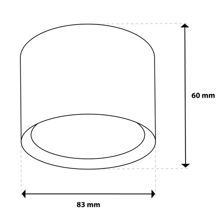 Povrchové svítidlo HALOGEN SUNLA Tuba Gx53 LED Spot Nástěnné svítidlo Stropní válec Černá LUMILED