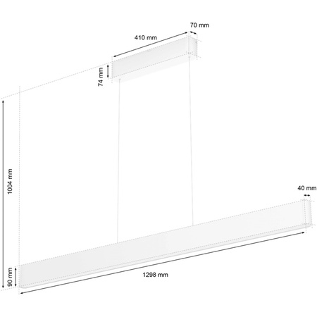 Stropní svítidlo ENSIS White 79W CCT RGB Top Down PHILIPS HUE Bluetooth Zigbee