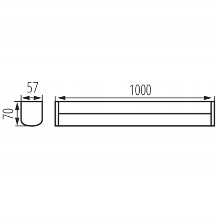 Stropní nástěnné svítidlo LED 23W 2750lm 4000K Neutral Rectangular Chrome IP44 Akvo Kanlux