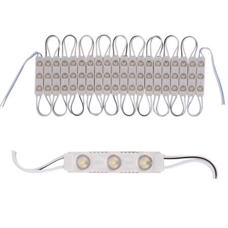 LED modul Blister 20 kusů 12V 1,3W 130lm 6500K studený IP44 stmívatelný Sanico Goldlux