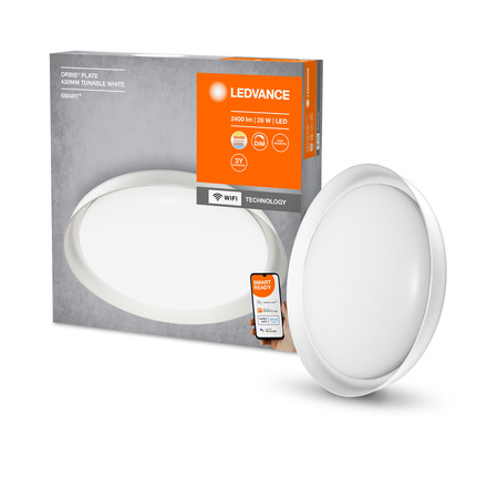 LED stropní svítidlo bílé ORBIS Talíř 24W 2500lm Teplá bílá-Studená bílá 43cm SMART+ WiFi LEDVANCE