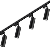 Osvětlovací lišta 2m + 4x reflektor lištový, GU10 Černá RITI LUMILED