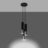 LOOPEZ Závěsné stropní svítidlo 3P 3xGU10 Elegant Black Chrome SOLLUX