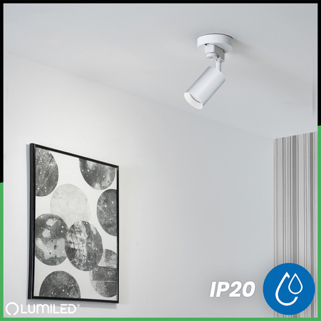 LUMILED HUMA RAIL KIT WHITE + SAGI RAIL SPOTLIGHT WHITE