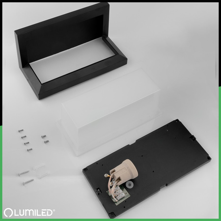 Zahradní nástěnná lampa E27, obdélníková LEVIS LUMILED