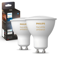 2PAK LED GU10 5W CCT PHILIPS HUE White & Ambiance Bluetooth Zigbee žárovka