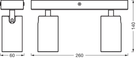 Stropní nástěnné svítidlo LED Nástěnné povrchové svítidlo 6,8 W 460lm 3000K Teplá stmívatelná bílá LED Spot Octagon Ledvance