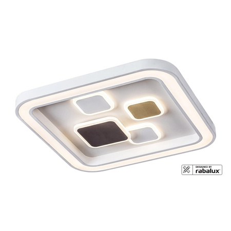 Plafond LED stropní svítidlo Dekorativní nástěnné svítidlo 40W 2400lm 3000-6000K CCT White Modern Hollis 6475 Rabalux