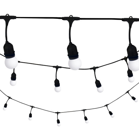 Garden Garland Party světelný řetěz 5.6m 10xE27 mléčný 6W GOLDLUX (Polux)