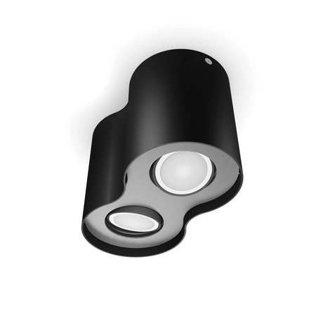 Stropní svítidlo LED Spot Pillar Black 2x4,2W CCT PHILIPS HUE Bluetooth Zigbee + stmívač
