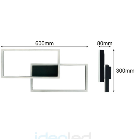LED lustrová stropní lampa 48W CCT ARTESIA černá + dálkové ovládání