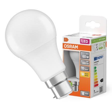 LED žárovka A60 B22d 8W = 60W 806lm 2700K teplá bílá 150° STAR CLASSIC Osram