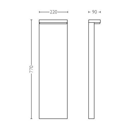 Venkovní LED zahradní svítidlo BUSTAN myGarden 2x4.5W 2700K IP44 Tyč 77cm Antracit PHILIPS