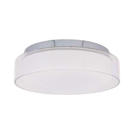 Stropní svítidlo PAN LED S 8173 Nowodvorski Chrome+Glass 12W 4000K IP44 Moderní stropní svítidlo