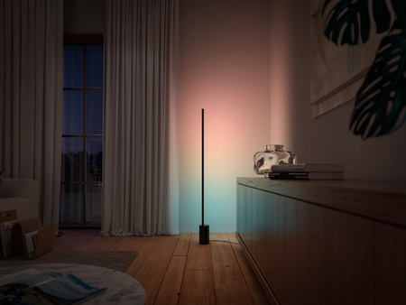 SIGNE GRADIENT LED stojací lampa černáEU/UK 29W CCT RGB PHILIPS HUE Bluetooth Zigbee