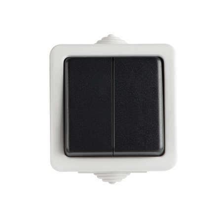 Dvoupólový spínač TEKNO IP54 KANLUX šedý