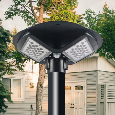 Osvětlovací stožár 3m stožár pro pouliční lampy lucerny kulaté černé