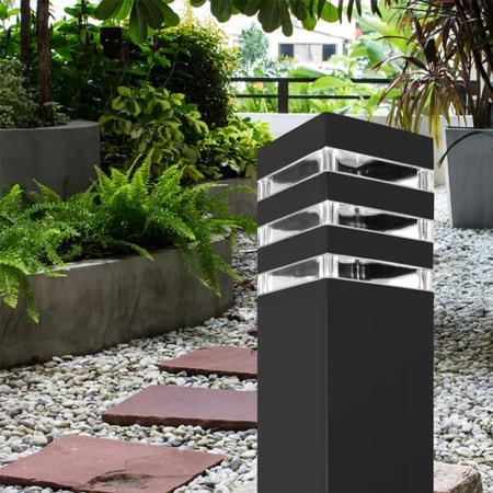 Zahradní tyč venkovní světlo stojící E27 LED snímač pohybu