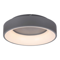 Plafond LED stropní svítidlo Nástěnné svítidlo 24W 1500lm 3000-6000K CCT Stmívatelné Dálkové ovládání Časovač Šedá Minimalistická Adeline Rabalux