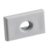 Záslepka pro Povrchový Profil KM35, s Otvorem Šedá Plastová LUMILED