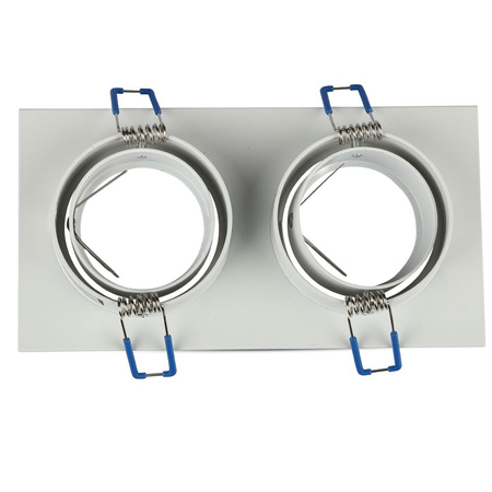 Stropní zapuštěné svítidlo 2xGU10 čtvercové bílé VT-783 V-TAC