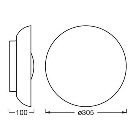 Stropní svítidlo Plafond E27 hnědé 30cm Orbis Ledvance