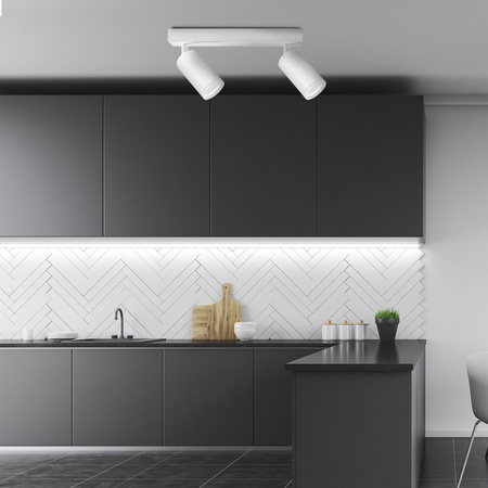 Nástěnné a stropní bodové svítidlo 2x GU10 White LONDON Sanico Goldlux