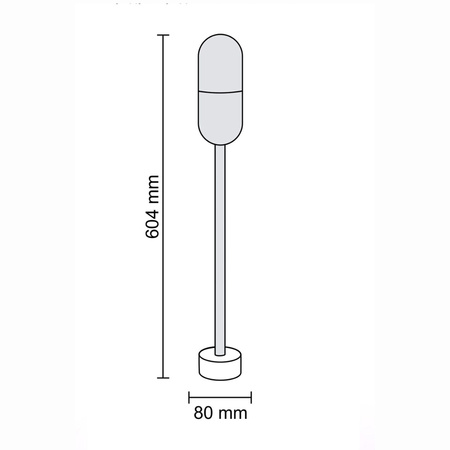 Zahradní sloupek HORTEN 1x E27 60 cm GOLDLUX (Polux) černý 314161