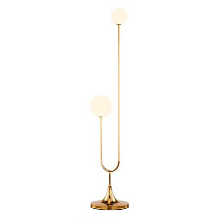 SELEN Stojací lampa 3xG9 LED 136cm s vypínačem Modern White and Gold Jupiter