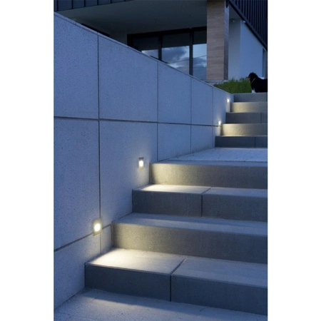 Venkovní LED fasádní svítidlo zapuštěné schodišťové svítidlo 1W 4000K IP65 Su-Ma