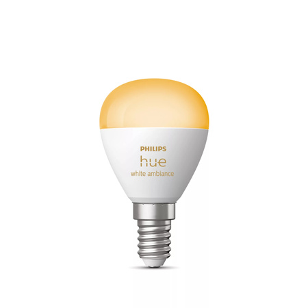 LED žárovka E14 P45 5,1W CCT PHILIPS HUE White Ambiance Bluetooth Zigbee
