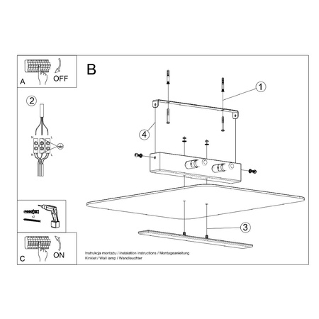 LED stropní svítidlo AZALIA 2xG9 Rectangular Plafond SOLLUX