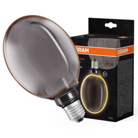 Dekorativní LED žárovka G130 Sphere E27 4W = 12W 110lm 1800K Warm 330° Smoke Filament Dimmable Vintage 1906 Osram