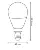 E14 G45 LED žárovka 7W = 50W 640lm 3000K Teplá bílá 160° GOLDLUX (Polux)