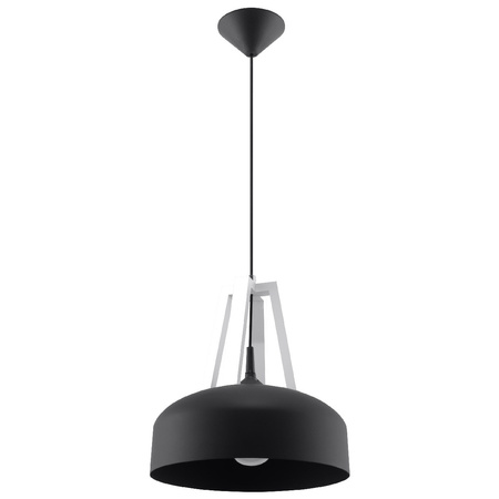 LED závěsné stropní svítidlo CASCO E27 Black White SOLLUX