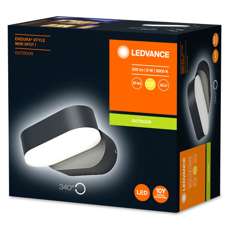Nástěnné venkovní fasádní svítidlo pohyblivé 8W 320lm 3000K Endura Style Mini Spot LEDVANCE
