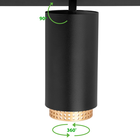 Reflektorové stropní svítidlo SPOT TUBA GU10 černé ELIGIS LUMILED