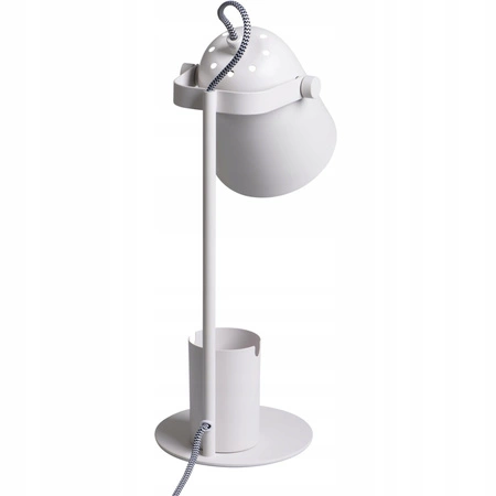 Stolní stolní lampa Školní kancelářská noční lampa Nastavitelná E27 Bílá Raibo Kanlux