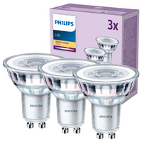 Sada 3x LED halogenová žárovka GU10 PAR16 3,5W = 35W 255lm 2700K Teplá 36° PHILIPS
