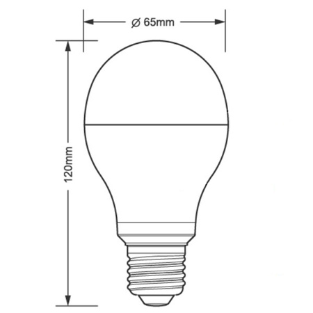 LED žárovka E27 A65 14W = 100W 1521lm 3000K Teplá bílá TOSHIBA Stmívatelná