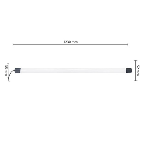 Lineární svítidlo LED 36W 3820lm 6500K Cold 120° Black IP65 Masterled