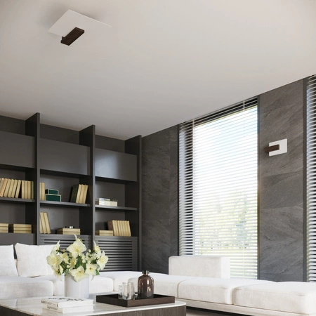 LED stropní svítidlo Plafond LAPPO 2xE27 Čtvercové svítidlo Wenge SOLLUX