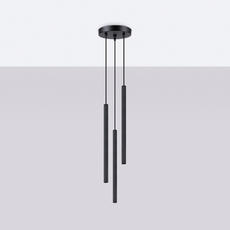 ARCHE Závěsné stropní svítidlo 3P 3xG9 černé Moderní SOLLUX