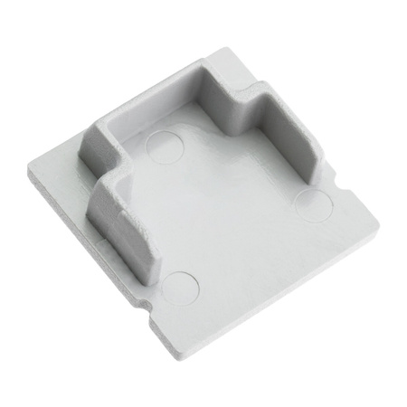 Záslepka pro Povrchový Profil KM38, Plná Šedá Plastová LUMILED