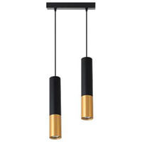 KEON 2xGU10 Nastavitelné stropní závěsné svítidlo černé a zlaté MASTERLED