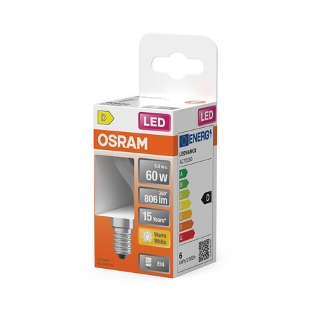E14 P45 LED žárovka 5.5W = 60W 806lm 2700K Teplá bílá 320° vlákno OSRAM STAR