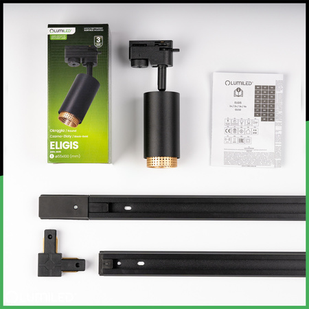 Sada 3m kolejnic + 5x stropní svítidlo s reflektorem GU10 LUMILED track lighting