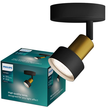 Nástěnné svítidlo GU10 černá-měděný vodič Philips