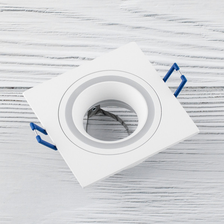 Halogenová Podhledové svítidlo GU10, IP44 Stálá Čtvercová Bílá CLARO LUMILED